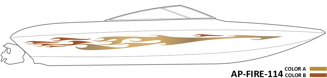 AP-FIRE-114 - Firestorm Series 2 Color Vinyl Boat Graphics Kit