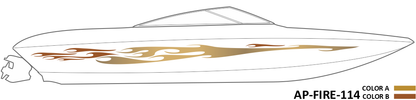 AP-FIRE-114 - Firestorm Series 2 Color Vinyl Boat Graphics Kit