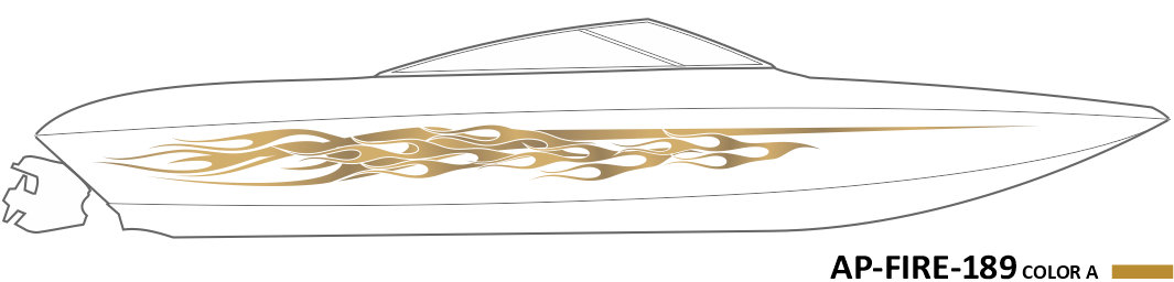 AP-FIRE-189 - Firestorm Series 1 Color Vinyl Boat Graphics Kit