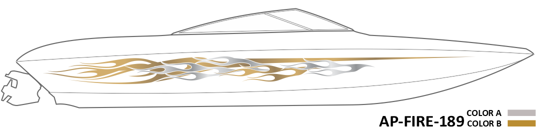 AP-FIRE-189 - Firestorm Series 2 Color Vinyl Boat Graphics Kit