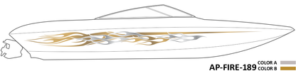 AP-FIRE-189 - Firestorm Series 2 Color Vinyl Boat Graphics Kit