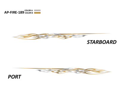AP-FIRE-189 - Firestorm Series 2 Color Vinyl Boat Graphics Kit