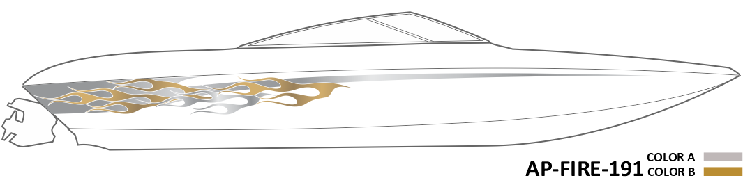 AP-FIRE-191 - Firestorm Series 2 Color Vinyl Boat Graphics Kit