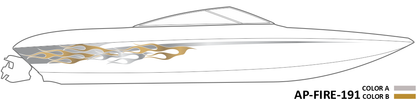 AP-FIRE-191 - Firestorm Series 2 Color Vinyl Boat Graphics Kit