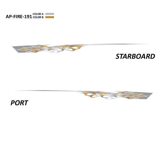 AP-FIRE-191 - Firestorm Series 2 Color Vinyl Boat Graphics Kit