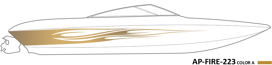 AP-FIRE-223 - Firestorm Series 1 Color Vinyl Boat Graphics Kit