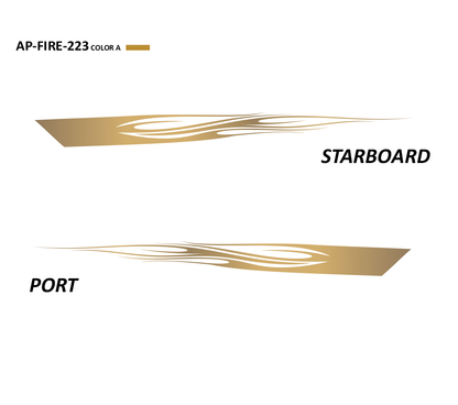 AP-FIRE-223 - Firestorm Series 1 Color Vinyl Boat Graphics Kit