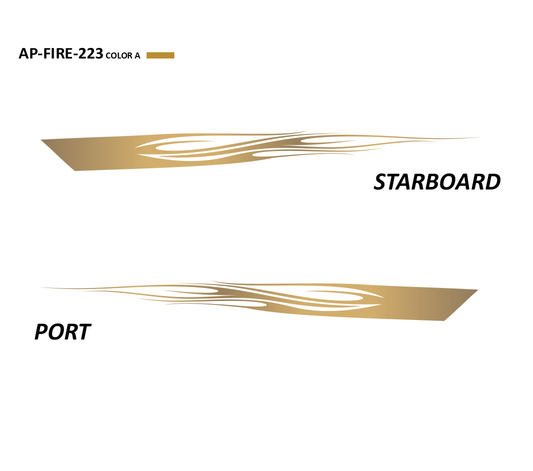AP-FIRE-223 - Firestorm Series 1 Color Vinyl Boat Graphics Kit