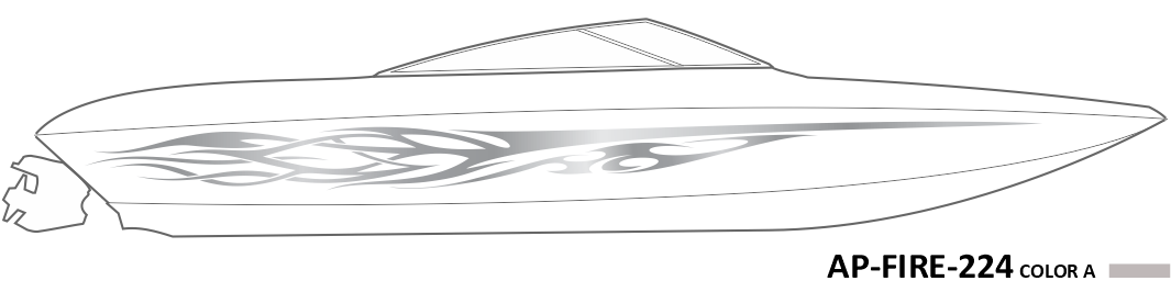 AP-FIRE-224 - Firestorm Series 1 Color Vinyl Boat Graphics Kit