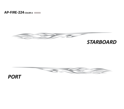 AP-FIRE-224 - Firestorm Series 1 Color Vinyl Boat Graphics Kit