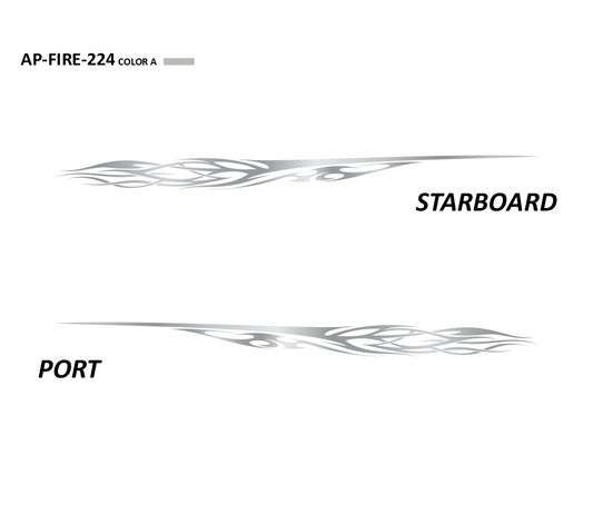 AP-FIRE-224 - Firestorm Series 1 Color Vinyl Boat Graphics Kit