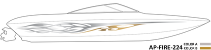 AP-FIRE-224 - Firestorm Series 2 Color Vinyl Boat Graphics Kit