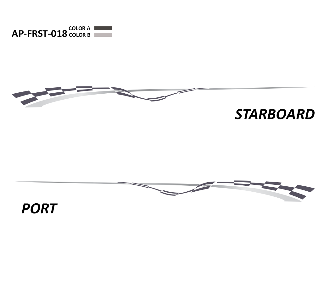 AP-FRST-018 - Freestyle Series 2 Color Vinyl Boat Graphics Kit