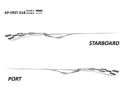 AP-FRST-018 - Freestyle Series 2 Color Vinyl Boat Graphics Kit