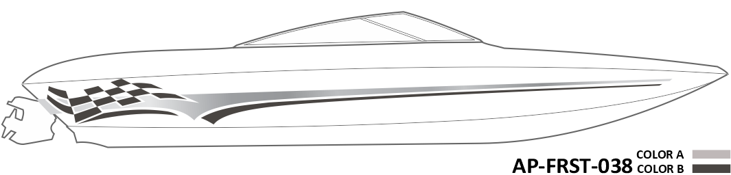 AP-FRST-038 - Freestyle Series 2 Color Vinyl Boat Graphics Kit
