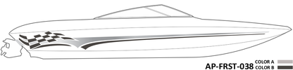 AP-FRST-038 - Freestyle Series 2 Color Vinyl Boat Graphics Kit