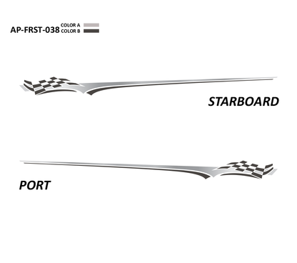 AP-FRST-038 - Freestyle Series 2 Color Vinyl Boat Graphics Kit