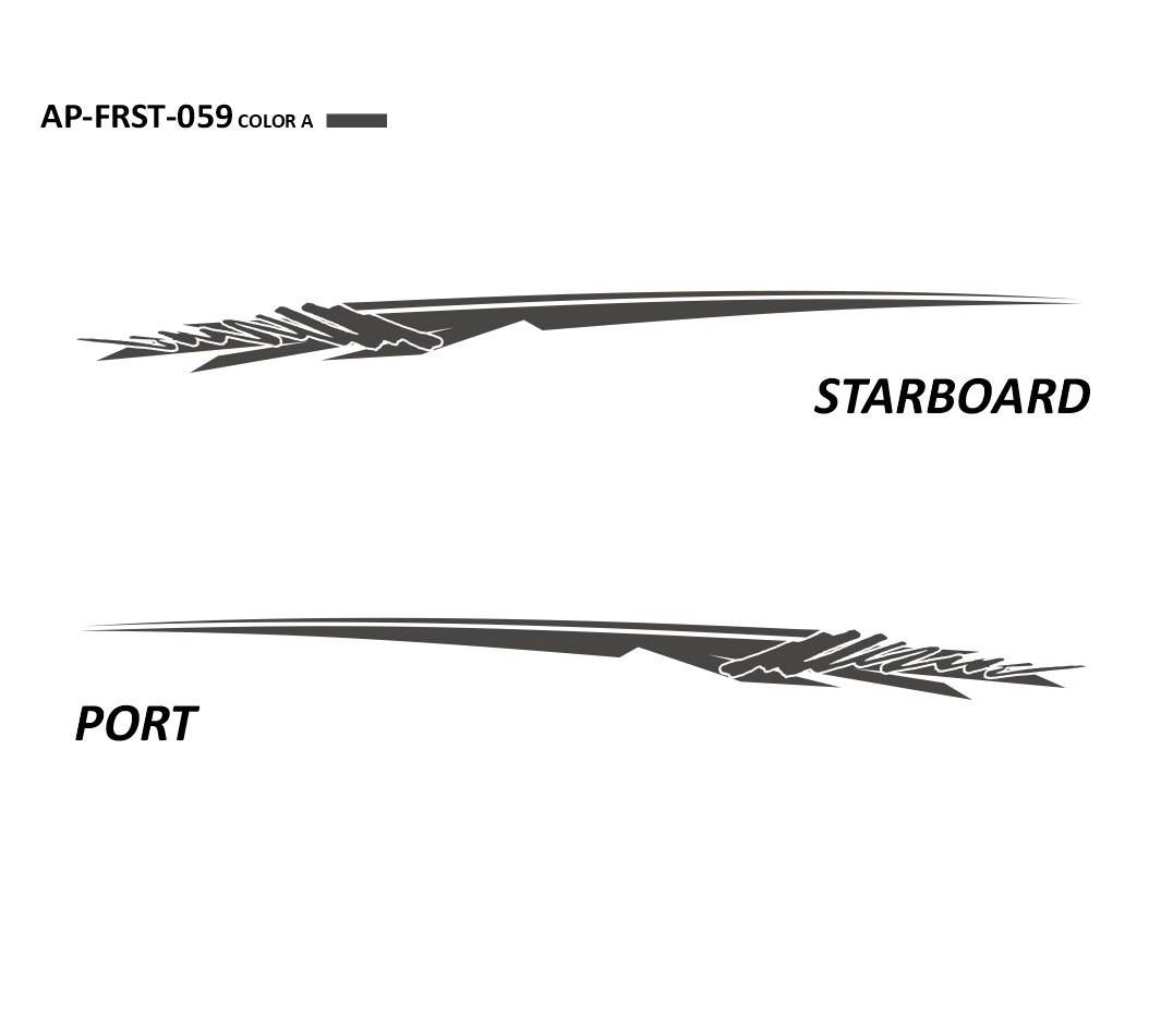 AP-FRST-059 - Freestyle Series 1 Color Vinyl Boat Graphics Kit