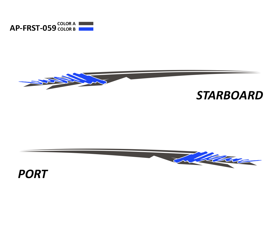 AP-FRST-059 - Freestyle Series 2 Color Vinyl Boat Graphics Kit