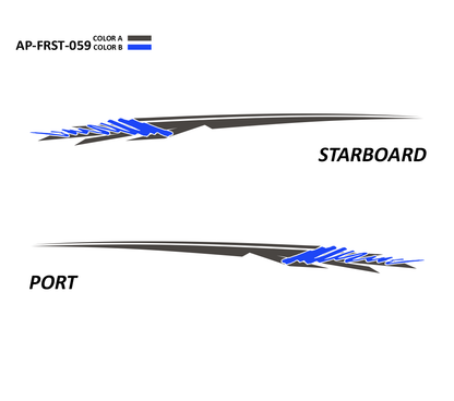AP-FRST-059 - Freestyle Series 2 Color Vinyl Boat Graphics Kit