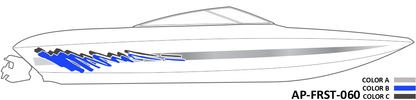 AP-FRST-060 - Freestyle Series 3 Color Vinyl Boat Graphics Kit