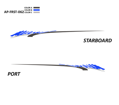 AP-FRST-062 - Freestyle Series 3 Color Vinyl Boat Graphics Kit