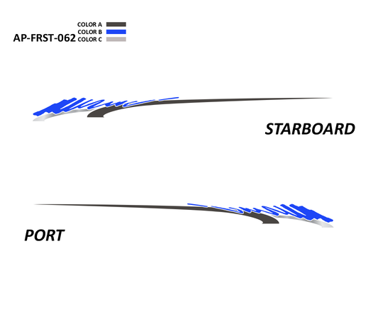 AP-FRST-062 - Freestyle Series 3 Color Vinyl Boat Graphics Kit