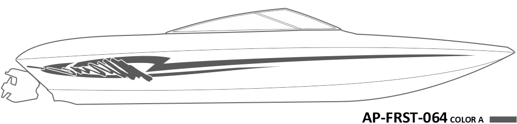 AP-FRST-064 - Freestyle Series 1 Color Vinyl Boat Graphics Kit