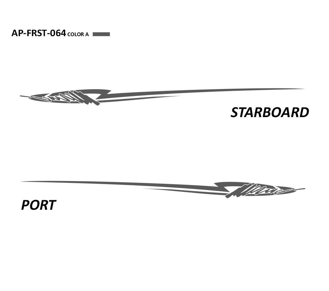 AP-FRST-064 - Freestyle Series 1 Color Vinyl Boat Graphics Kit