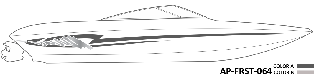 AP-FRST-064 - Freestyle Series 2 Color Vinyl Boat Graphics Kit