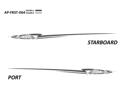 AP-FRST-064 - Freestyle Series 2 Color Vinyl Boat Graphics Kit