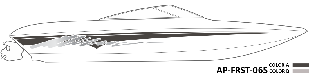 AP-FRST-065 - Freestyle Series 2 Color Vinyl Boat Graphics Kit