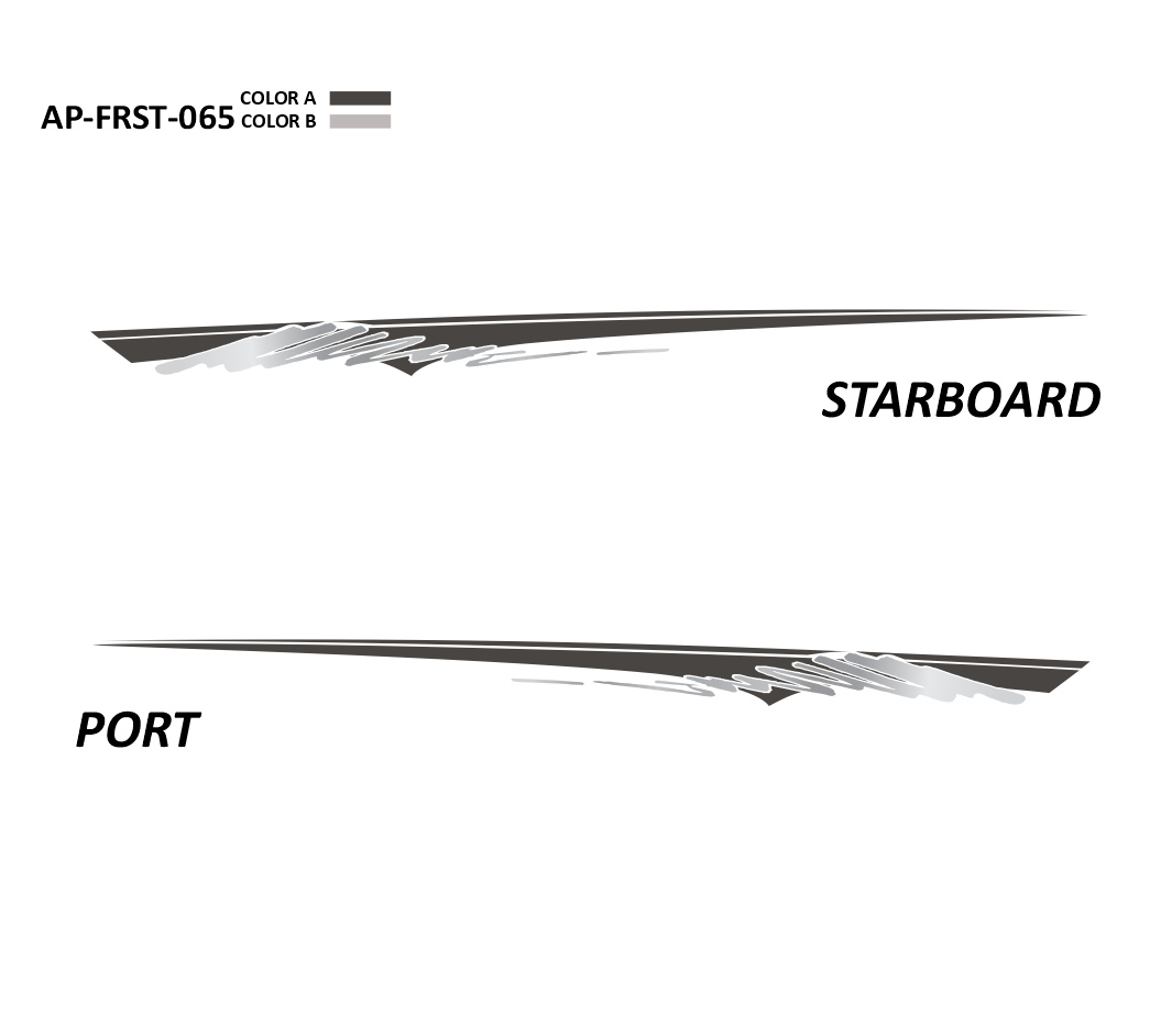 AP-FRST-065 - Freestyle Series 2 Color Vinyl Boat Graphics Kit