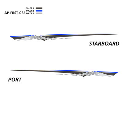 AP-FRST-065 - Freestyle Series 3 Color Vinyl Boat Graphics Kit