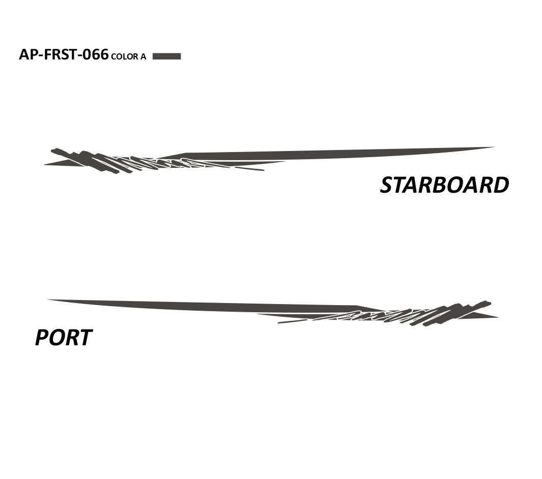 AP-FRST-066 - Freestyle Series 1 Color Vinyl Boat Graphics Kit