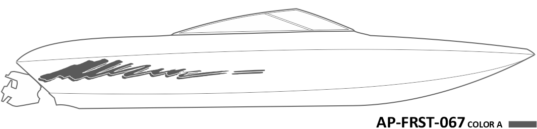 AP-FRST-067 - Freestyle Series 1 Color Vinyl Boat Graphics Kit