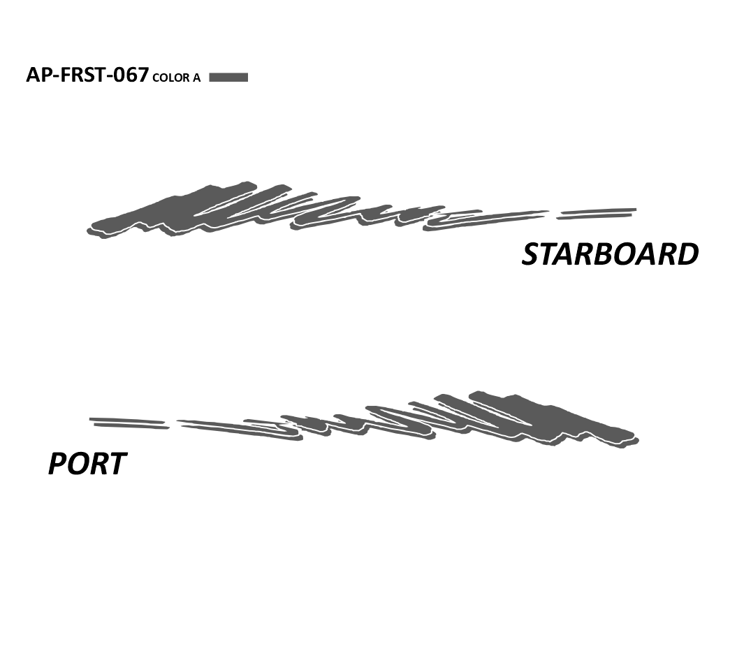 AP-FRST-067 - Freestyle Series 1 Color Vinyl Boat Graphics Kit