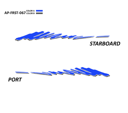 AP-FRST-067 - Freestyle Series 2 Color Vinyl Boat Graphics Kit