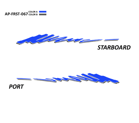 AP-FRST-067 - Freestyle Series 2 Color Vinyl Boat Graphics Kit