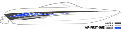 AP-FRST-068 - Freestyle Series 3 Color Vinyl Boat Graphics Kit