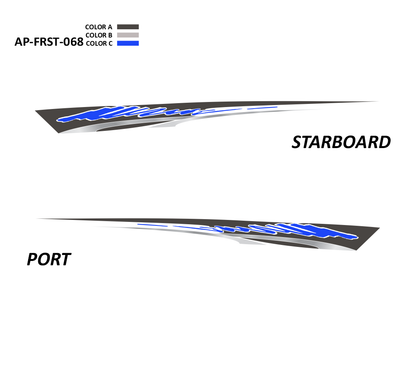 AP-FRST-068 - Freestyle Series 3 Color Vinyl Boat Graphics Kit