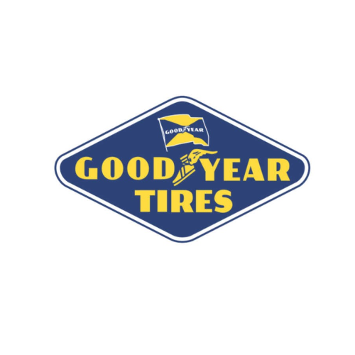 G00DYEAR Tires Sponsor Decal Old Blue - 8 Inches x 4.5 Inches