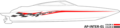 AP-INTER-01 - Caravelle Series Interceptor 2 Color Vinyl Boat Graphics Kit