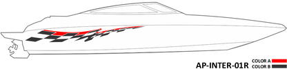 AP-INTER-01R - Caravelle Series Interceptor 2 Color Vinyl Boat Graphics Kit