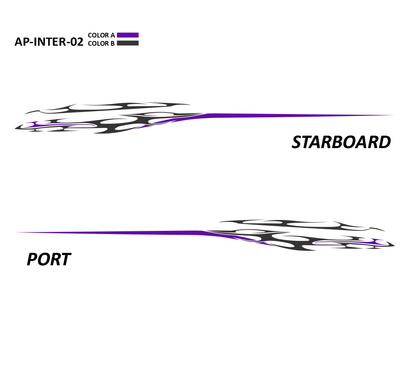 AP-INTER-02 - Caravelle Series Interceptor 2 Color Vinyl Boat Graphics Kit