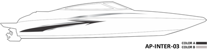 AP-INTER-03 - Caravelle Series Interceptor 2 Color Vinyl Boat Graphics Kit