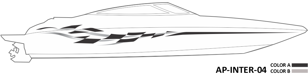 AP-INTER-04 - Caravelle Series Interceptor 2 Color Vinyl Boat Graphics Kit