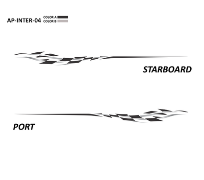 AP-INTER-04 - Caravelle Series Interceptor 2 Color Vinyl Boat Graphics Kit