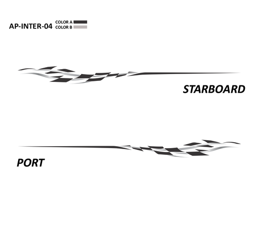 AP-INTER-04 - Caravelle Series Interceptor 2 Color Vinyl Boat Graphics Kit