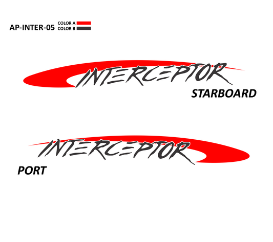 AP-INTER-05 - Caravelle Series 2 Color Vinyl Interceptor Logo Set